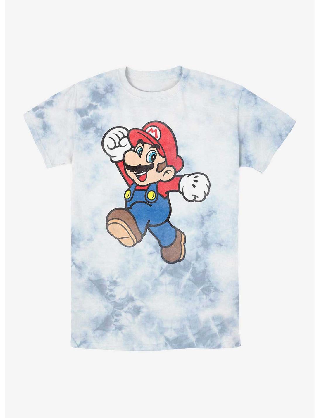 Nintendo Super Mario Bros. Pose Tie-Dye T-Shirt, WHITEBLUE, hi-res