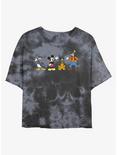 Disney Mickey Mouse Friends Womens Tie-Dye Crop T-Shirt, BLKCHAR, hi-res