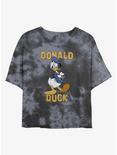 Disney Donald Duck Angry Womens Tie-Dye Crop T-Shirt, BLKCHAR, hi-res