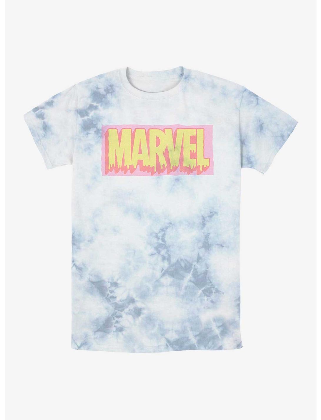 Marvel Logo Drip Tie-Dye T-Shirt, WHITEBLUE, hi-res