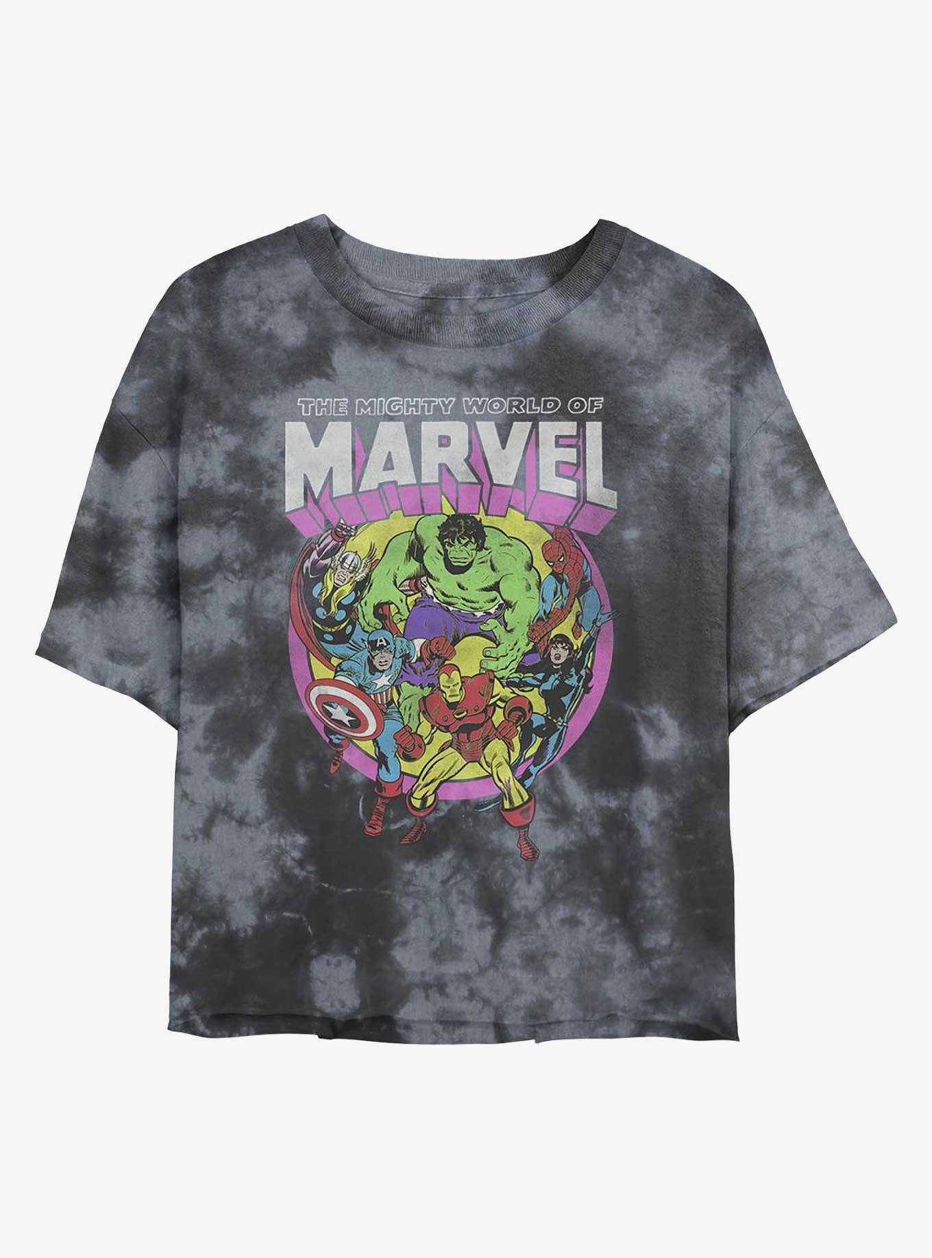 Marvel Mighty World Womens Tie-Dye Crop T-Shirt, , hi-res