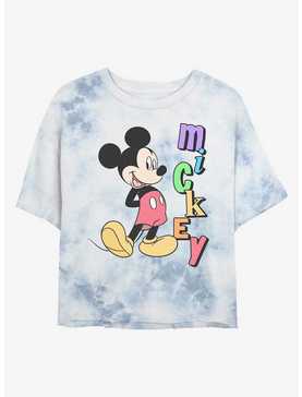 Disney Mickey Mouse Retro Name Womens Tie-Dye Crop T-Shirt, , hi-res