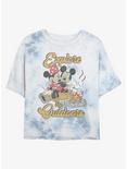 Disney Mickey Mouse Explore Outdoors Womens Tie-Dye Crop T-Shirt, WHITEBLUE, hi-res