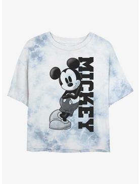 Disney Mickey Mouse Vertical Collegiate Womens Tie-Dye Crop T-Shirt, , hi-res