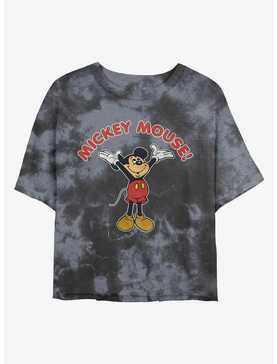 Disney Mickey Mouse Retro Womens Tie-Dye Crop T-Shirt, , hi-res