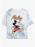 Disney Mickey Mouse Vintage Original Womens Tie-Dye Crop T-Shirt, WHITEBLUE, hi-res