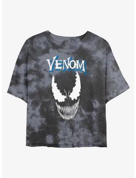 Plus Size Marvel Venom Crest Womens Tie-Dye Crop T-Shirt, , hi-res