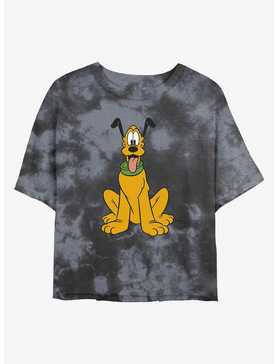 Disney Pluto Traditional Womens Tie-Dye Crop T-Shirt, , hi-res
