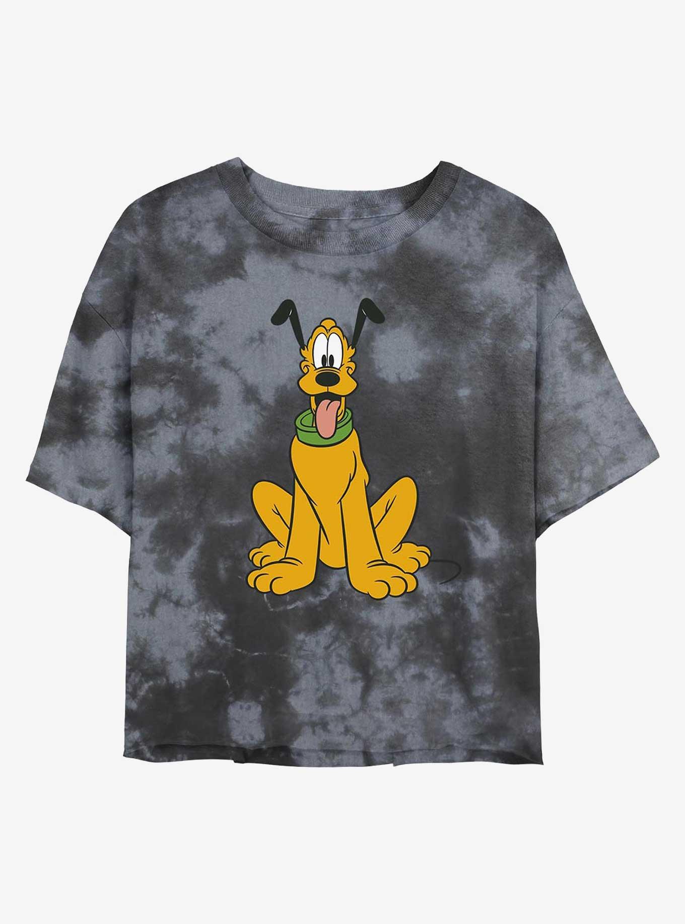 Disney Pluto Traditional Womens Tie-Dye Crop T-Shirt, , hi-res