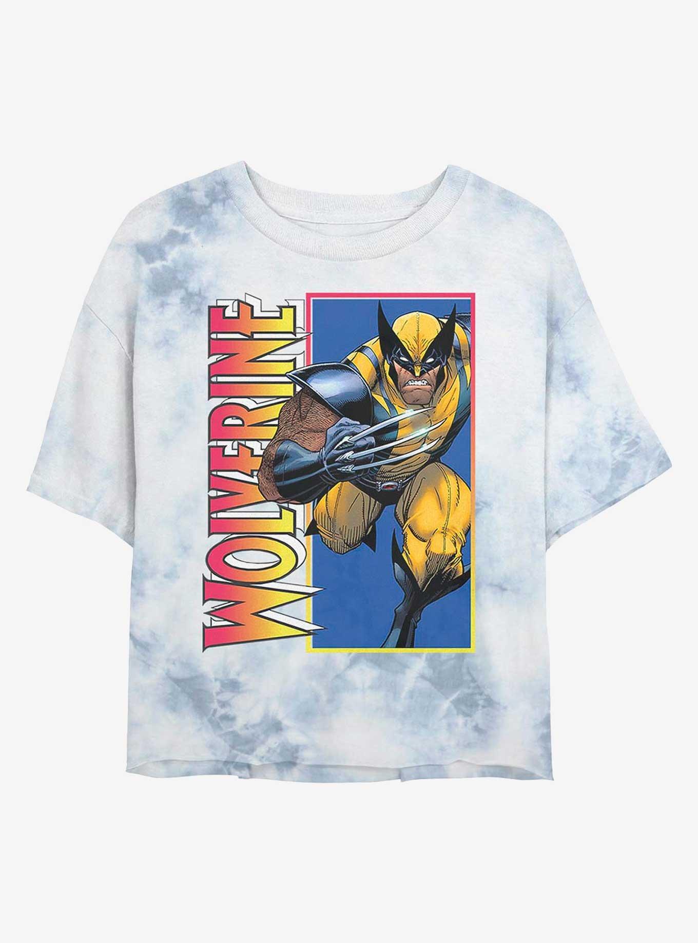 Marvel X-Men Wolverine Classic Womens Tie-Dye Crop T-Shirt, , hi-res