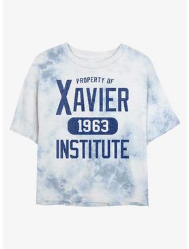 Plus Size Marvel X-Men Xavier Institute Womens Tie-Dye Crop T-Shirt, , hi-res