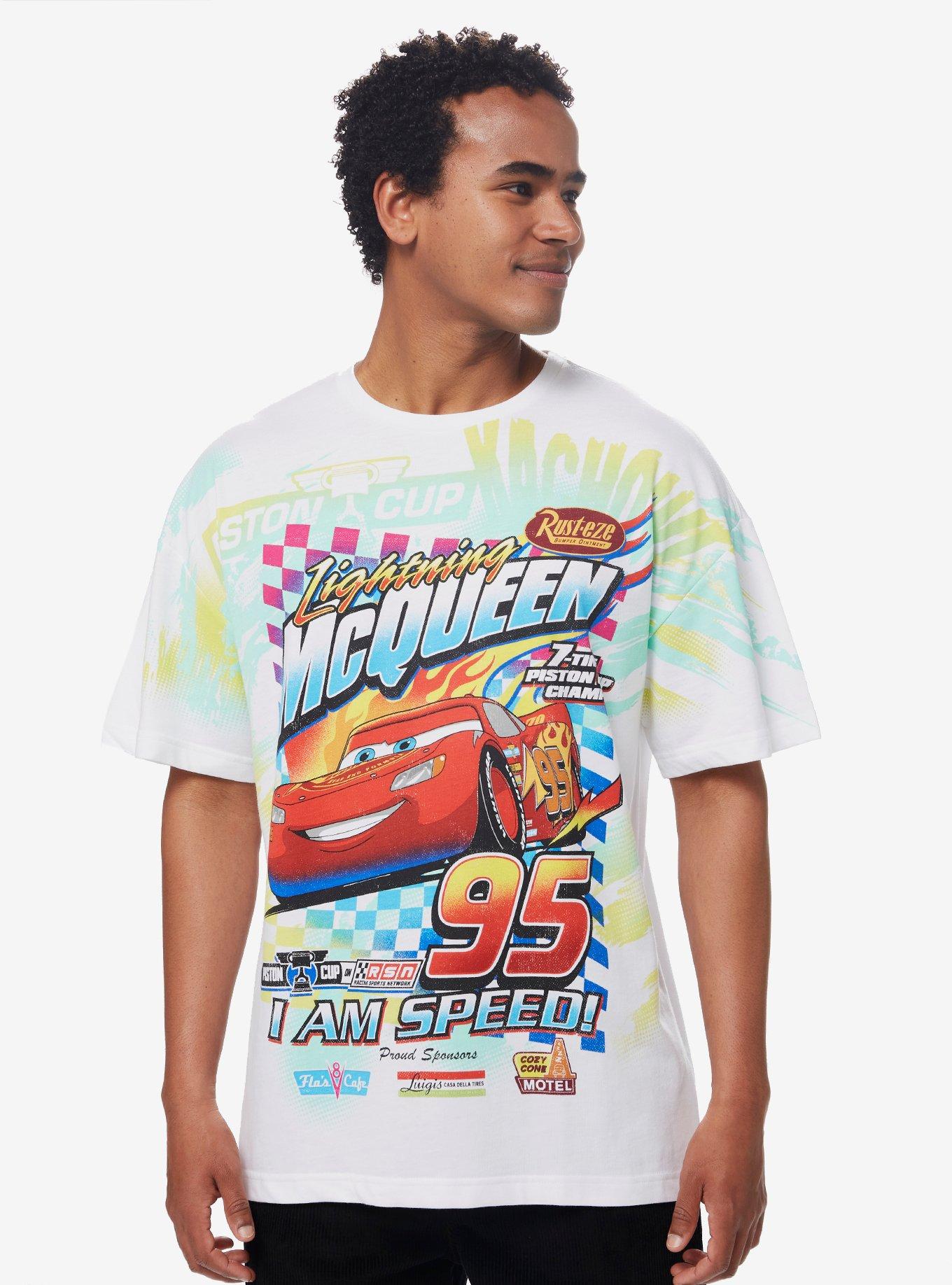 Disneyland Cars Movie shirt Lightning McQueen Cars Baseball Jersey
