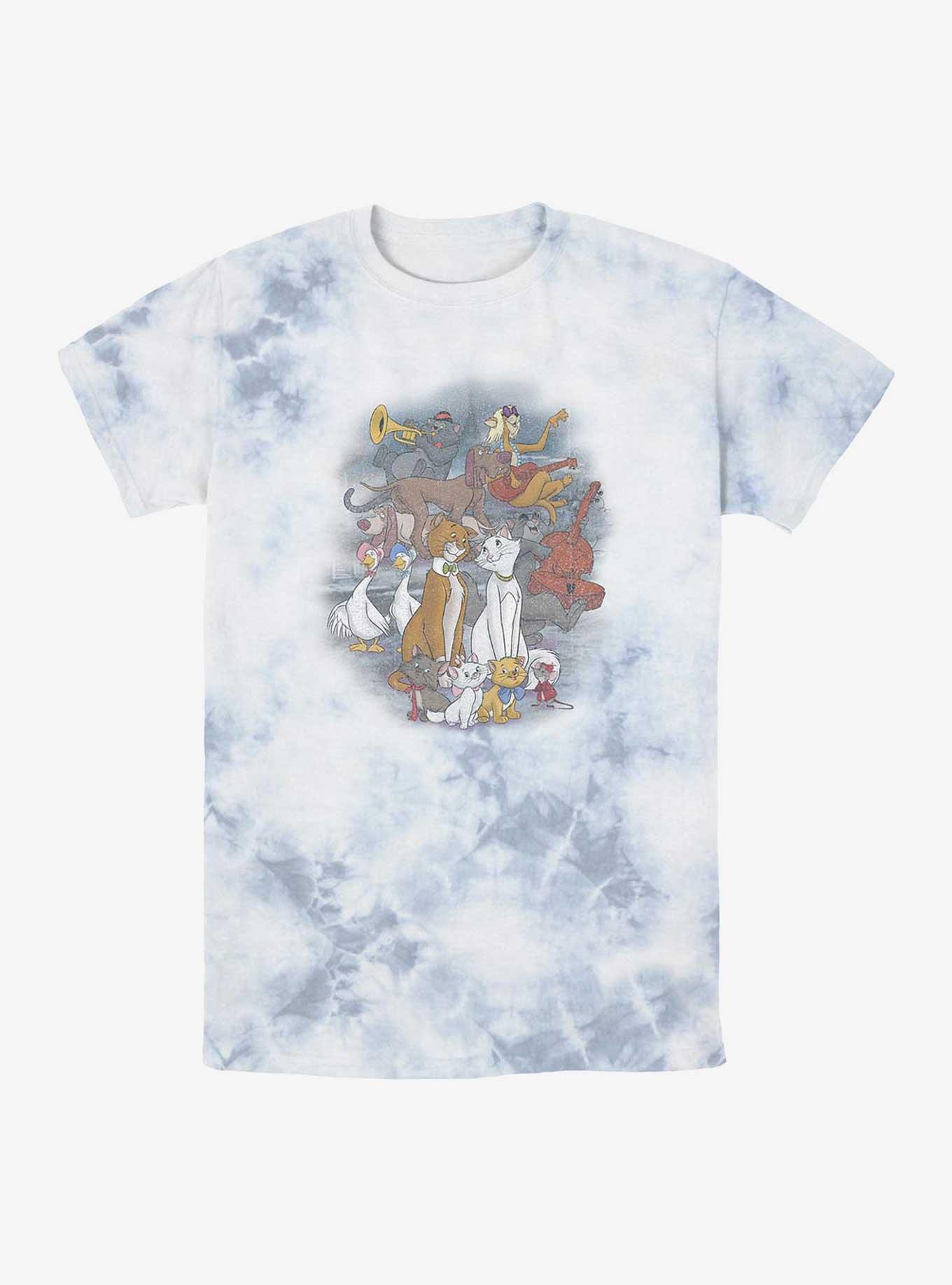 Disney Aristocats Group Tie-Dye T-Shirt, WHITEBLUE, hi-res