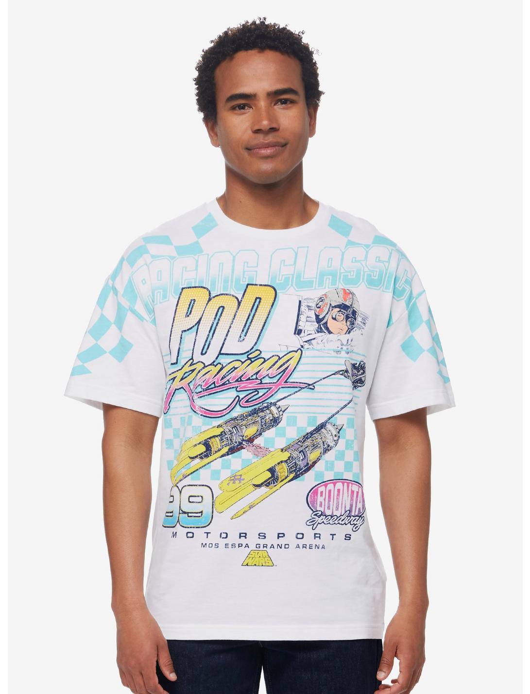 Star Wars Pod Racing T-Shirt - BoxLunch Exclusive, OFF WHITE, hi-res