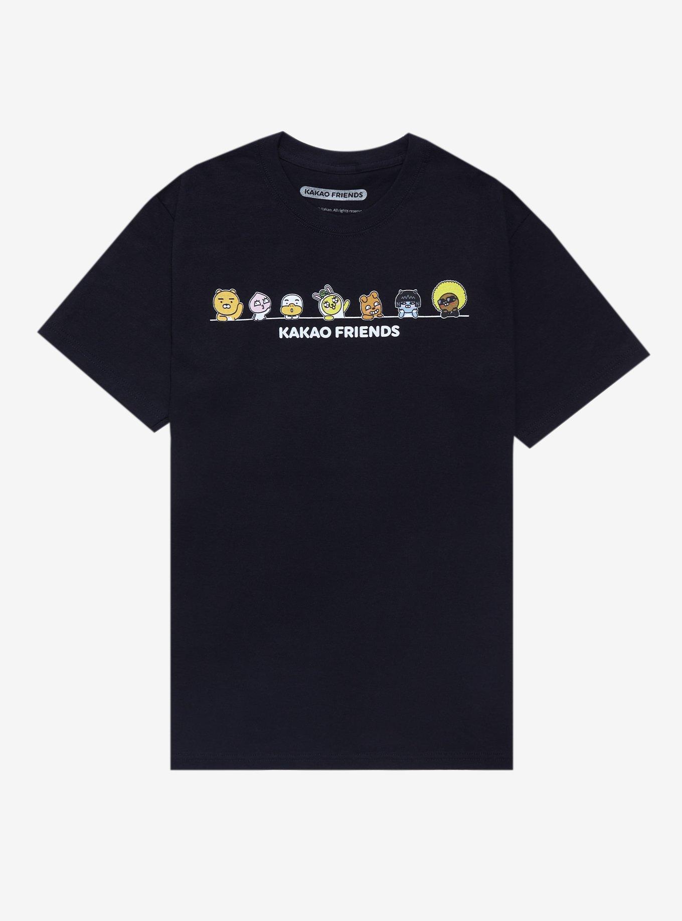 Kakao Friends Group Portrait T-Shirt - BoxLunch Exclusive, BLACK, hi-res