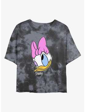 Disney Daisy Duck Big Face Womens Tie-Dye Crop T-Shirt, , hi-res