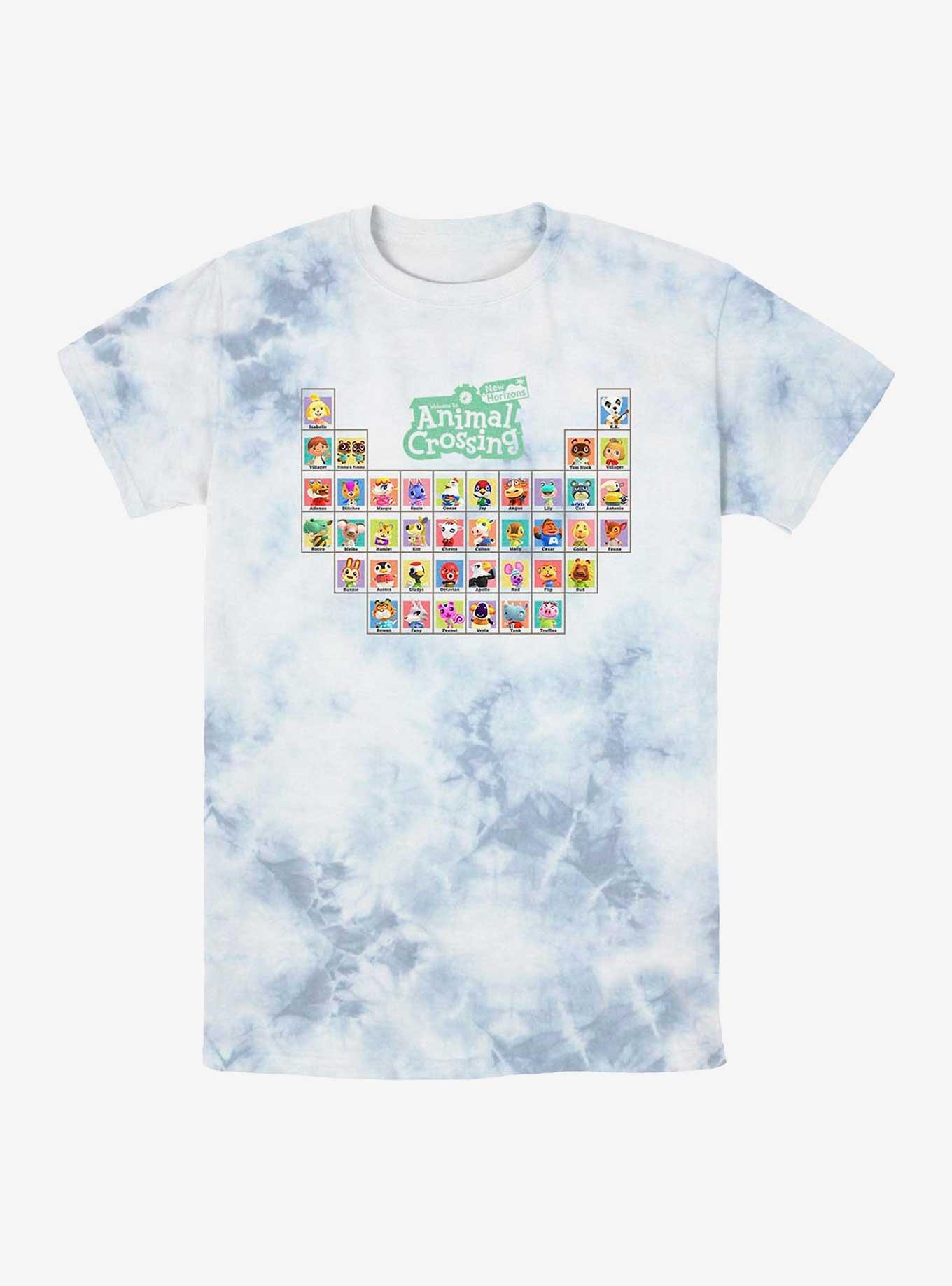 Nintendo Animal Crossing: New Horizon Periodic Table Tie-Dye T-Shirt, , hi-res