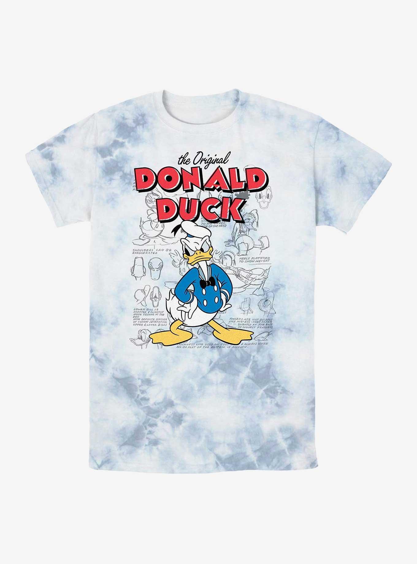 Disney Donald Duck Sketchbook Tie-Dye T-Shirt, WHITEBLUE, hi-res view 1