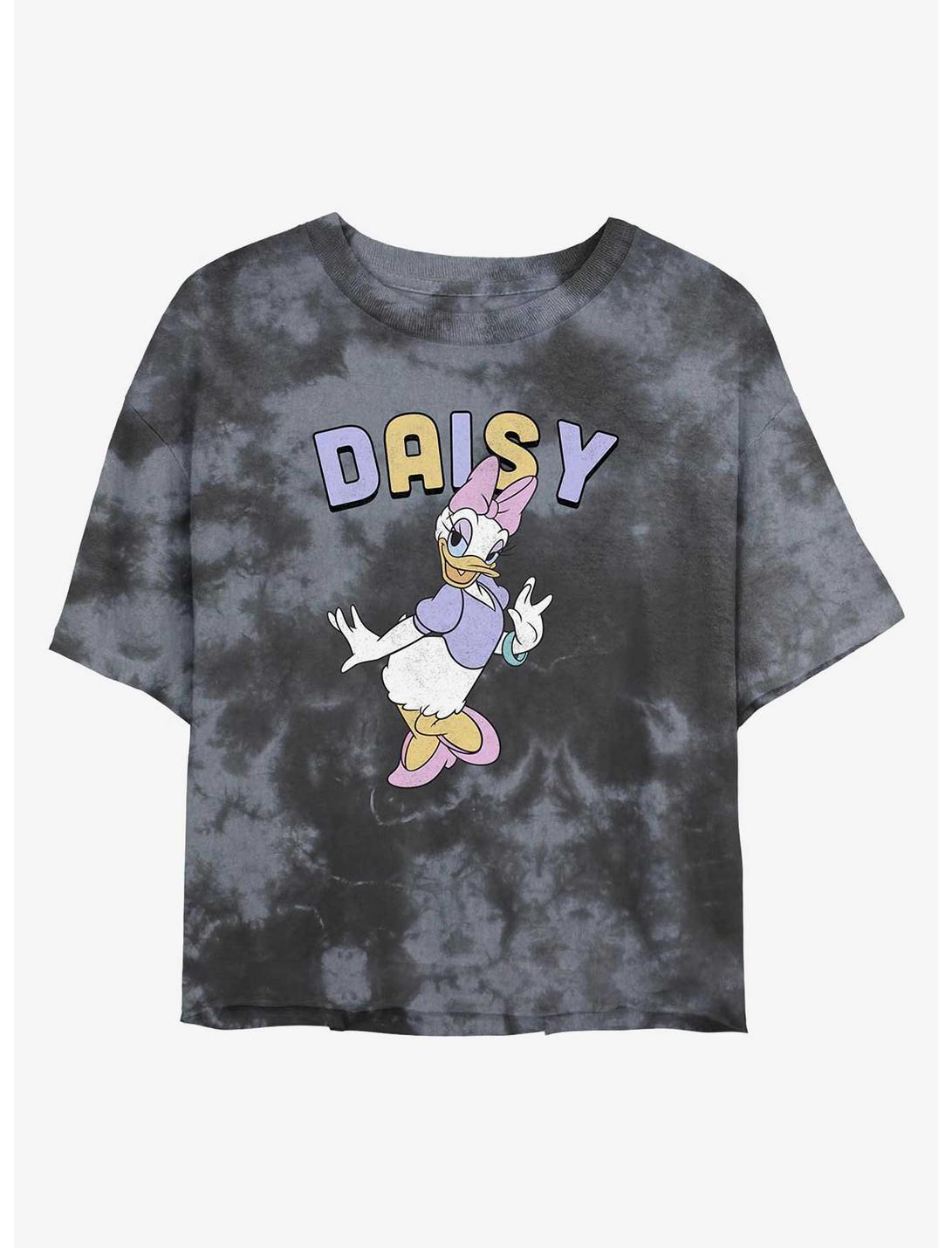Disney Daisy Duck Classic Womens Tie-Dye Crop T-Shirt, BLKCHAR, hi-res