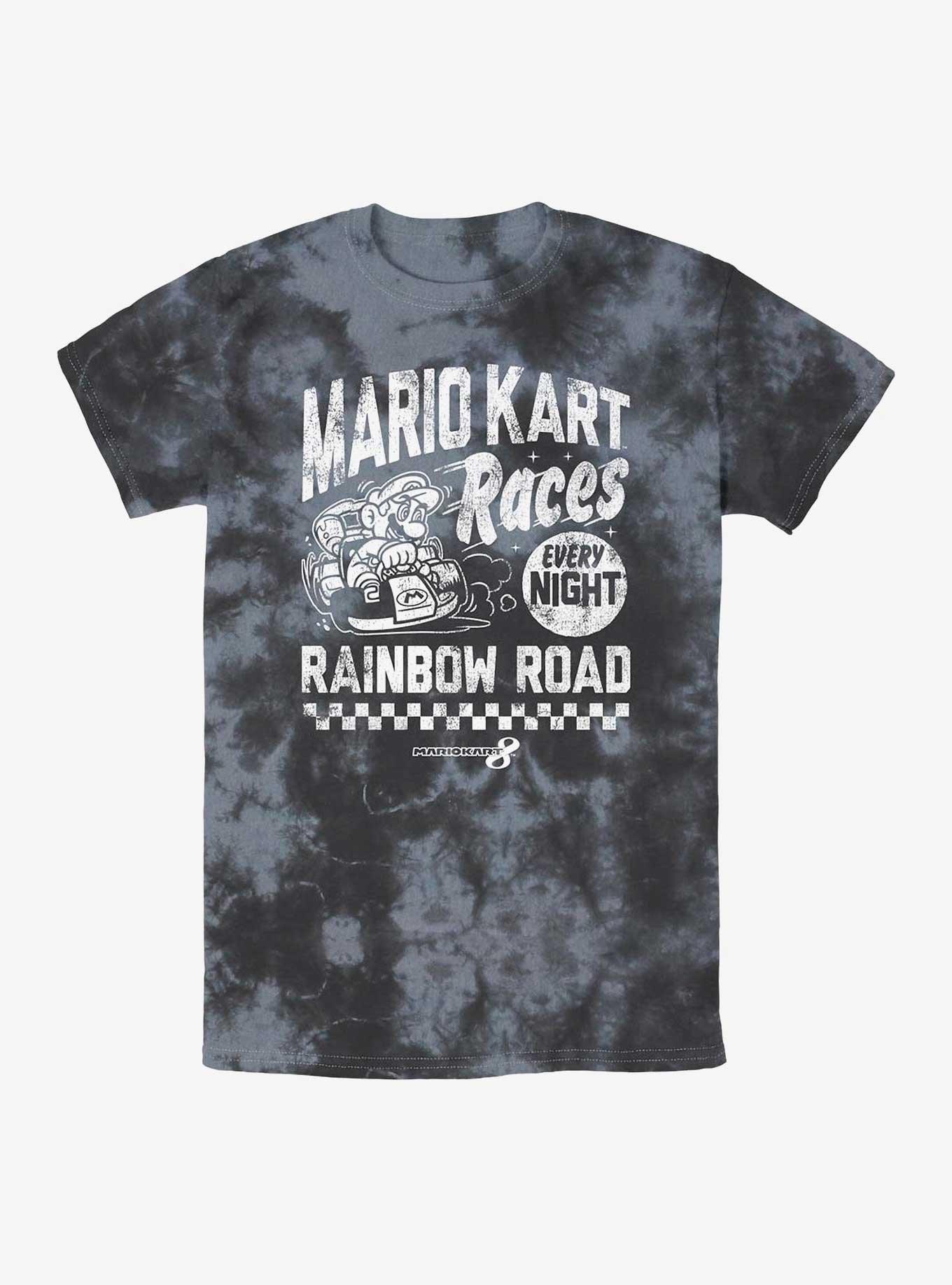 Nintendo Mario Kart Race Nights Tie-Dye T-Shirt, BLKCHAR, hi-res
