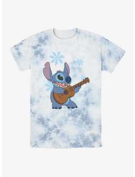 Disney Lilo And Stitch Ukelele Flowers Tie-Dye T-Shirt, , hi-res