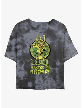 Marvel Loki Master Of Mischief Womens Tie-Dye Crop T-Shirt, , hi-res