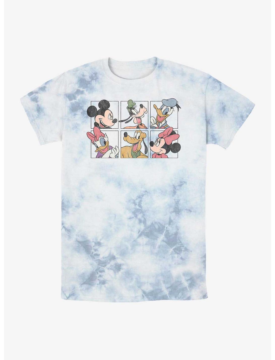 Disney Mickey Mouse And Friends Grid Tie-Dye T-Shirt, WHITEBLUE, hi-res