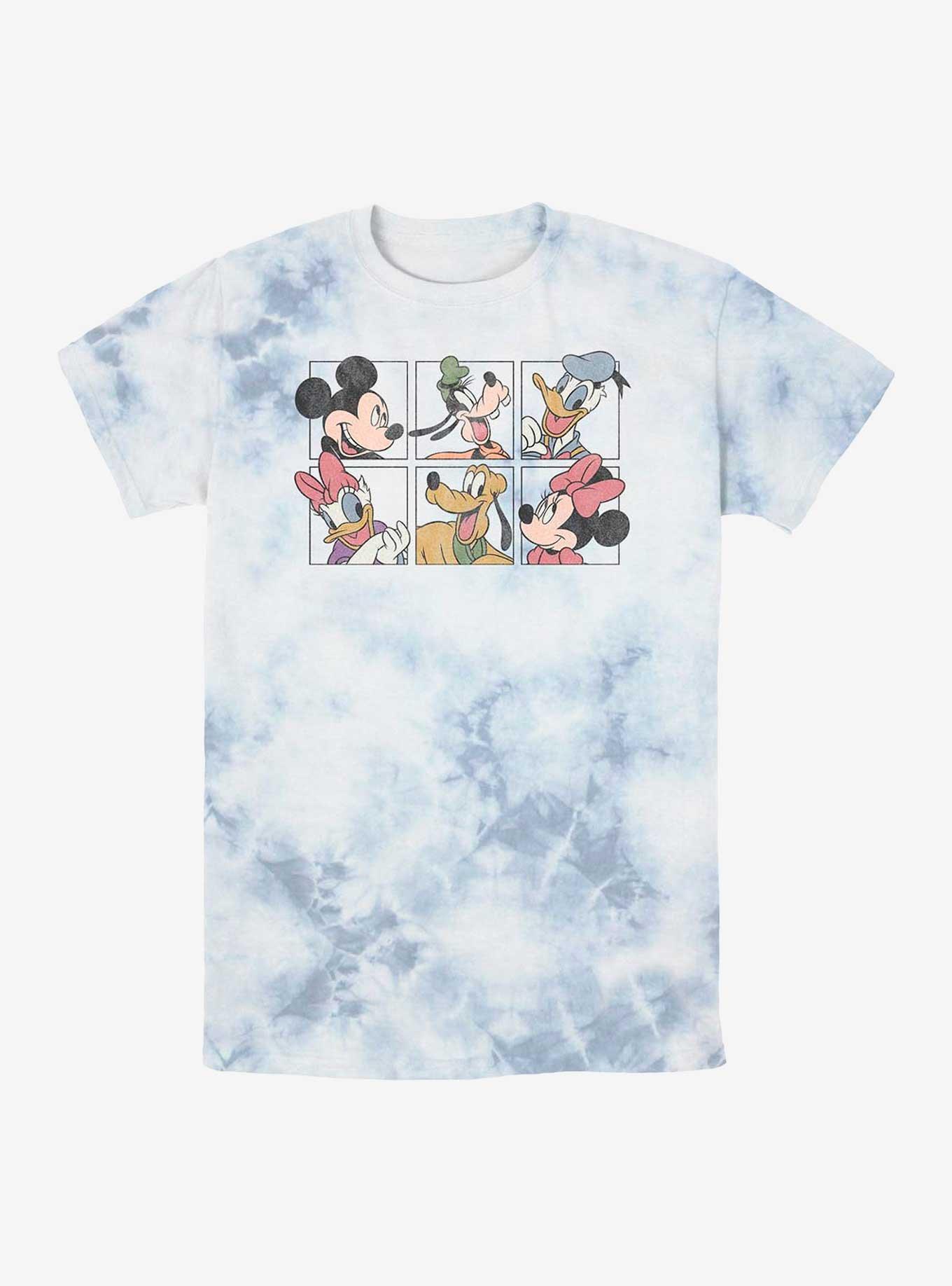 Disney Mickey Mouse And Friends Grid Tie-Dye T-Shirt, WHITEBLUE, hi-res