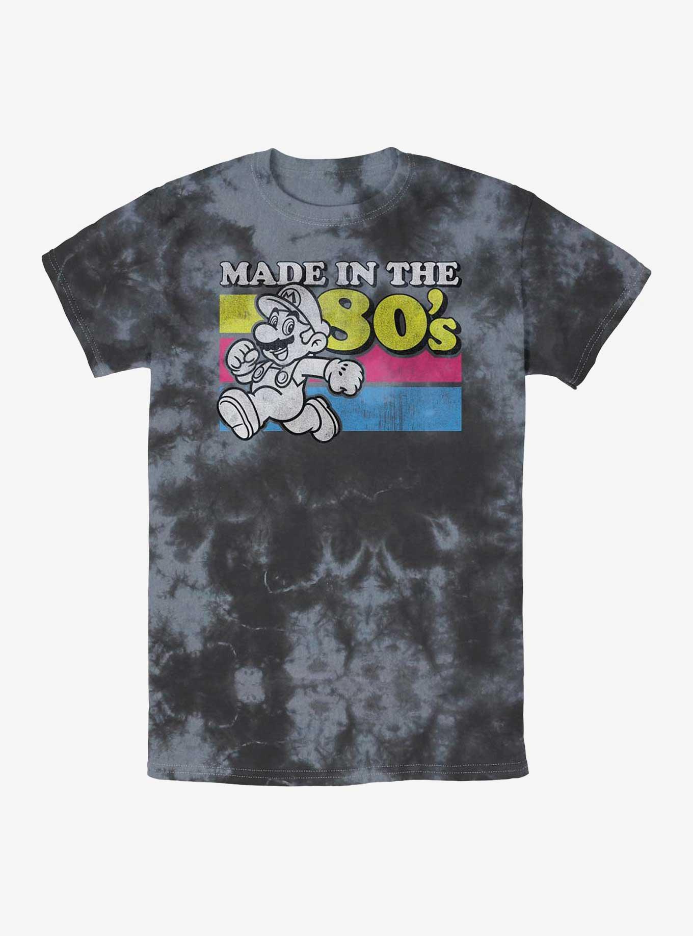 Nintendo Super Mario Bros. Made In The 80s Tie-Dye T-Shirt, BLKCHAR, hi-res