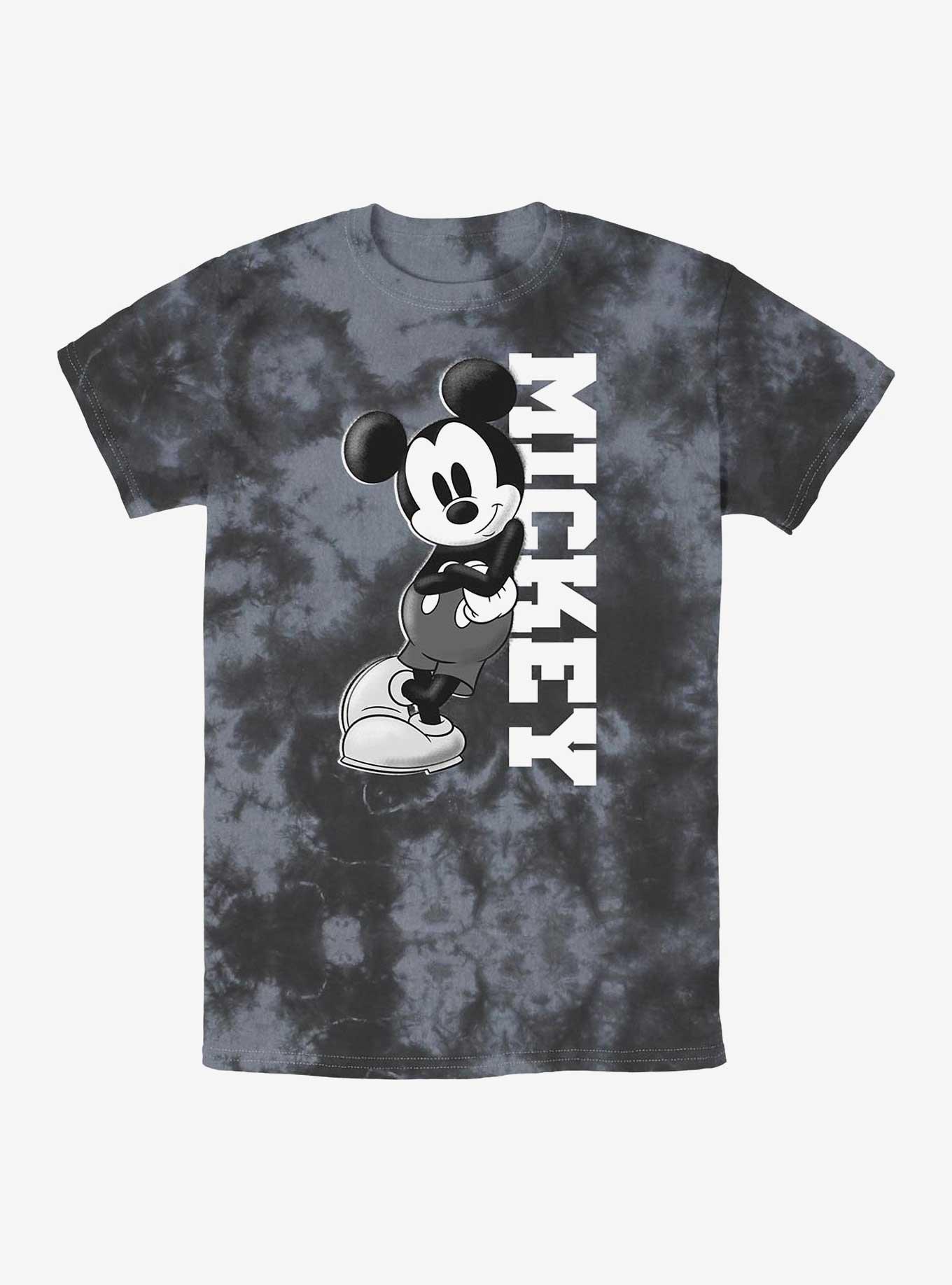 Disney Mickey Mouse Vetical Collegiate Tie-Dye T-Shirt, BLKCHAR, hi-res