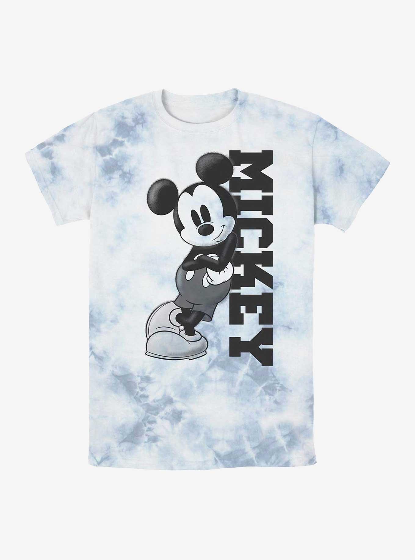 Disney Mickey Mouse Vertical Collegiate Tie-Dye T-Shirt, WHITEBLUE, hi-res