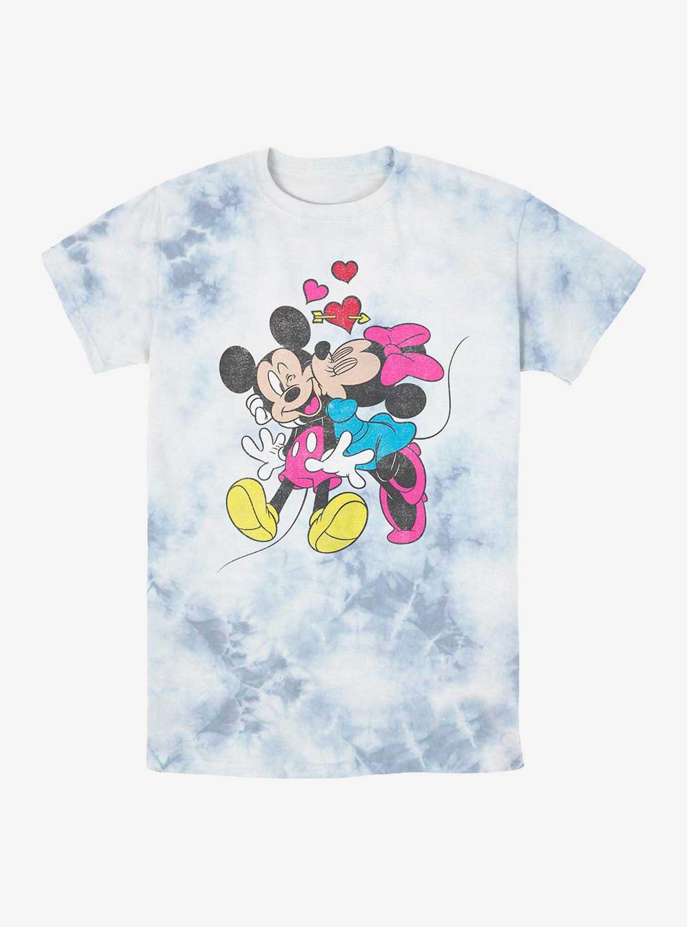 Disney Mickey Mouse And Minnie Love Tie-Dye T-Shirt, WHITEBLUE, hi-res