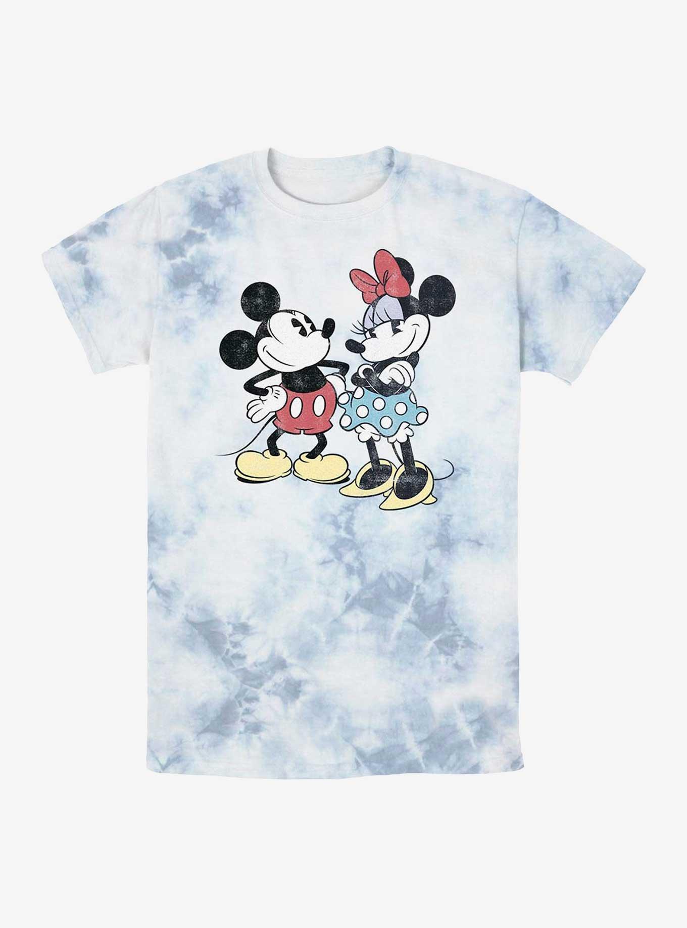 Disney Mickey Mouse And Minnie Retro Tie-Dye T-Shirt, WHITEBLUE, hi-res view 1