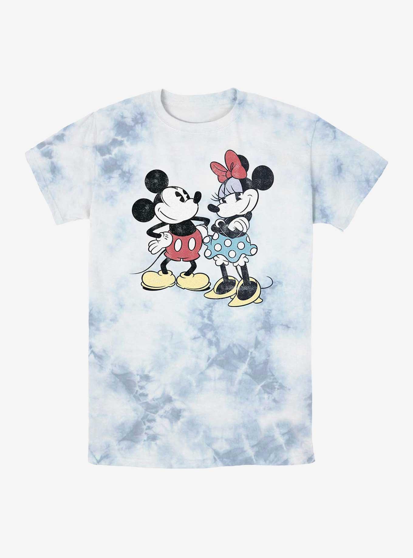 Disney Mickey Mouse And Minnie Retro Tie-Dye T-Shirt, WHITEBLUE, hi-res