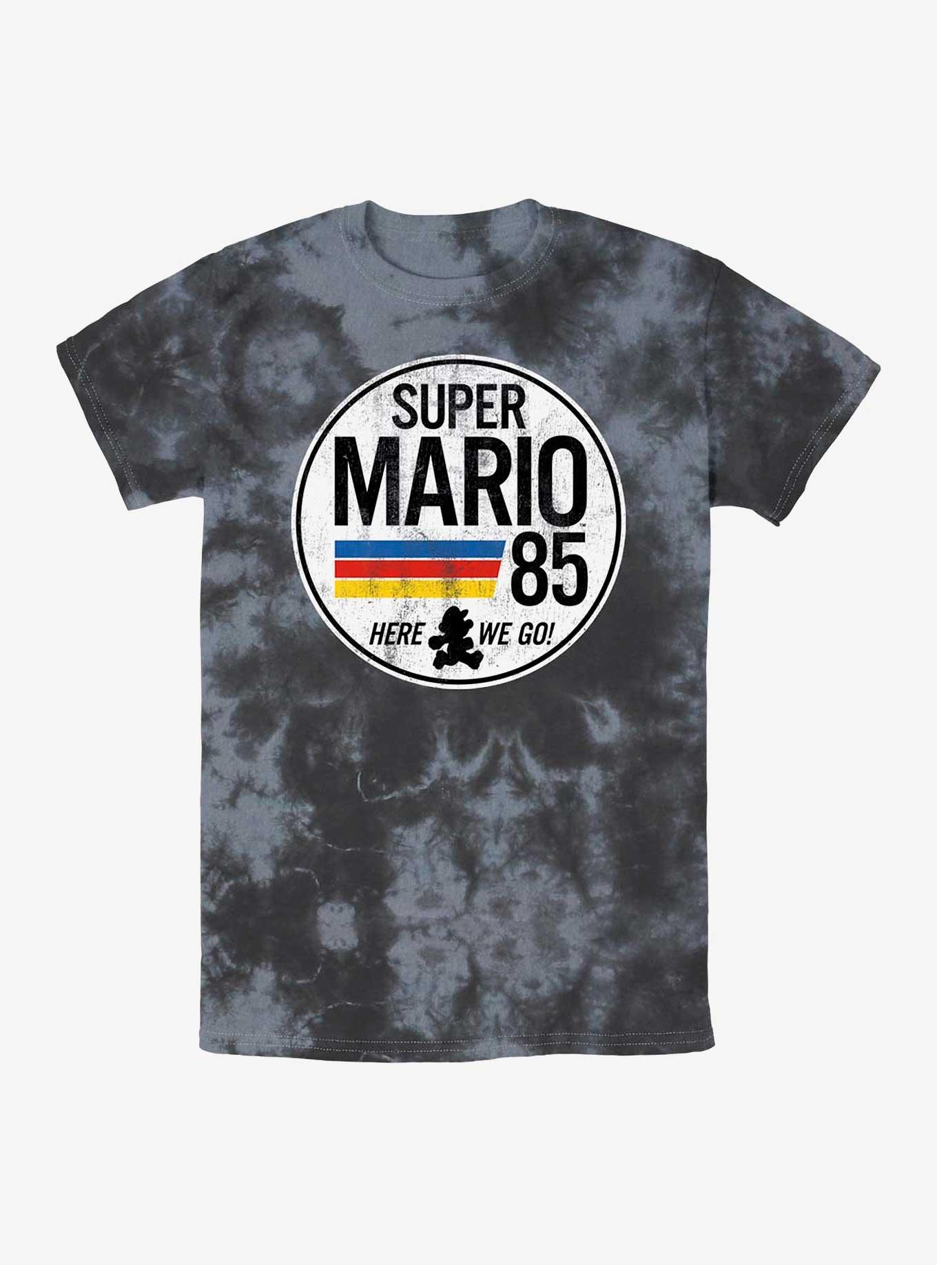 Nintendo Super Mario Bros. Here We Go Tie-Dye T-Shirt, BLKCHAR, hi-res