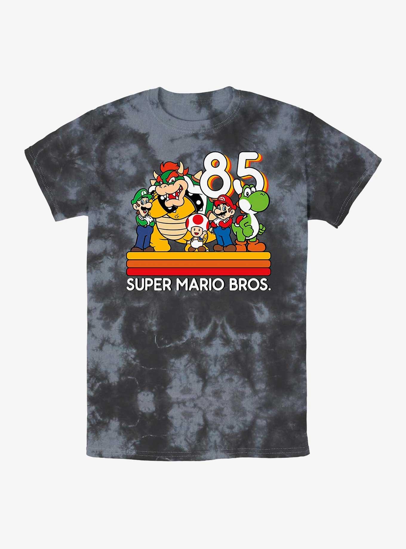 Nintendo Super Mario Bros. Retro 85 Tie-Dye T-Shirt, BLKCHAR, hi-res