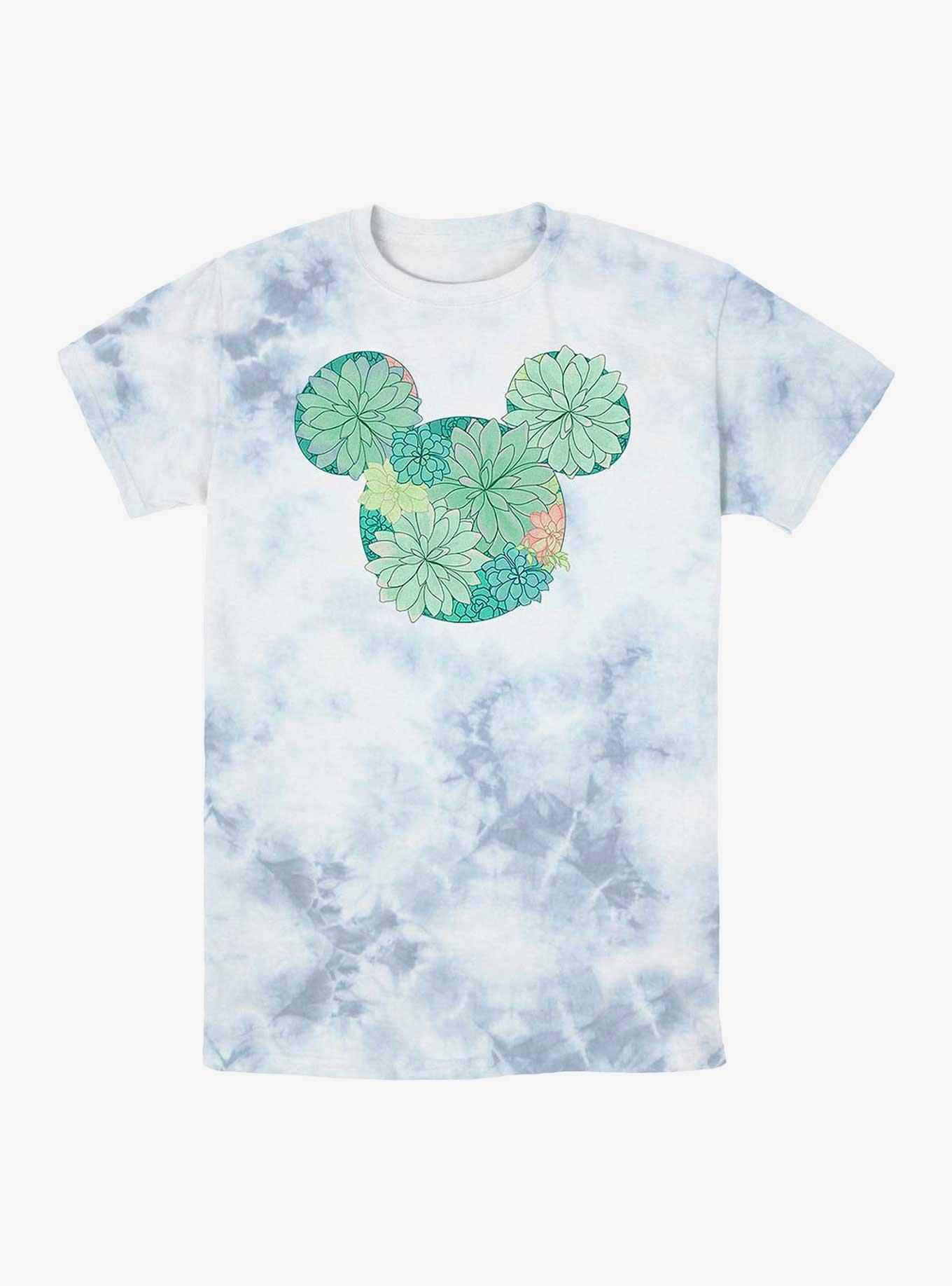 Disney Mickey Mouse Succulents Tie-Dye T-Shirt, WHITEBLUE, hi-res