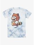 Nintendo Super Mario Bros. Tanooki Mario Tie-Dye T-Shirt, WHITEBLUE, hi-res