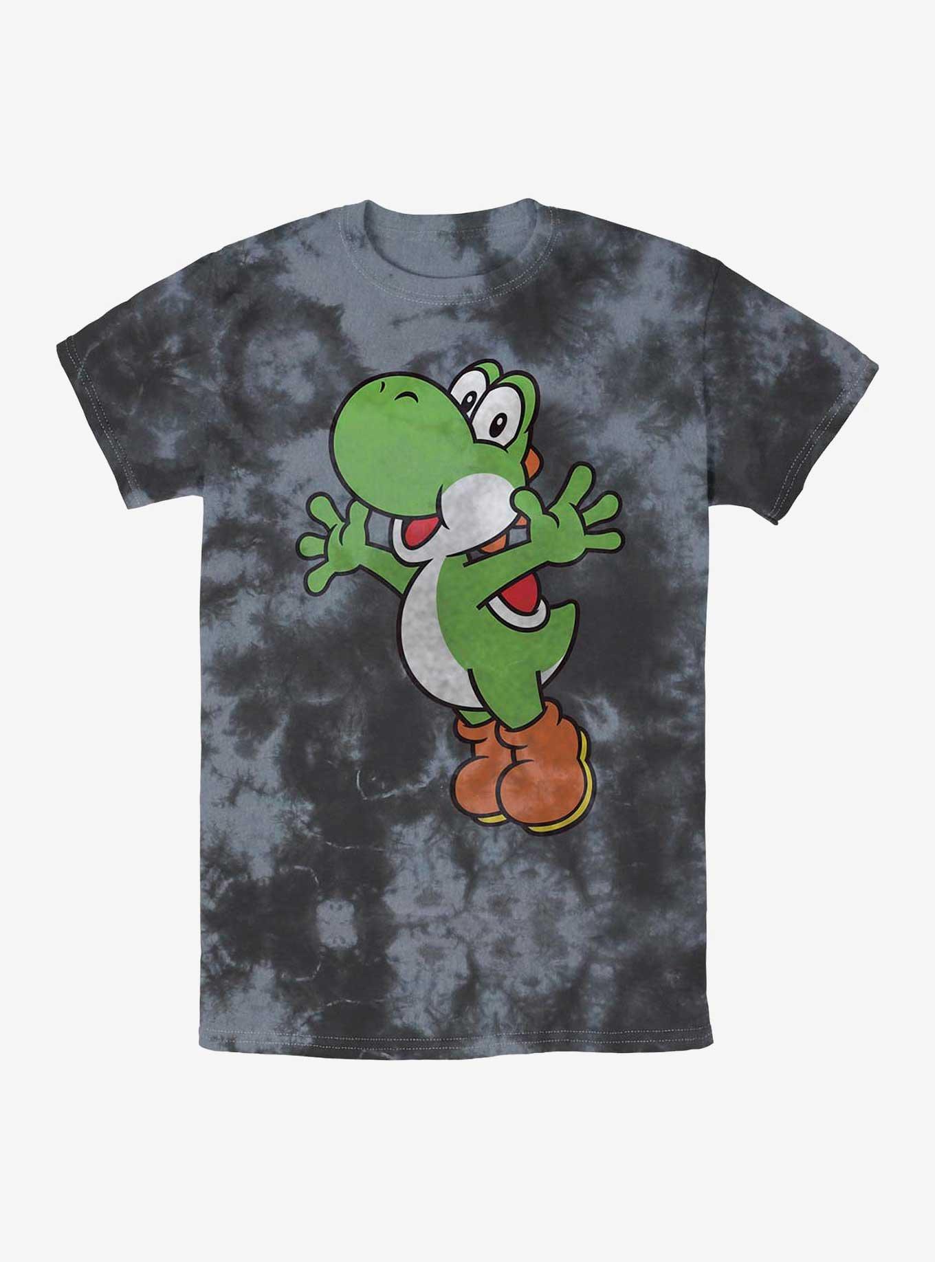 Nintendo Super Mario Bros. Yoshi Jump Tie-Dye T-Shirt, BLKCHAR, hi-res