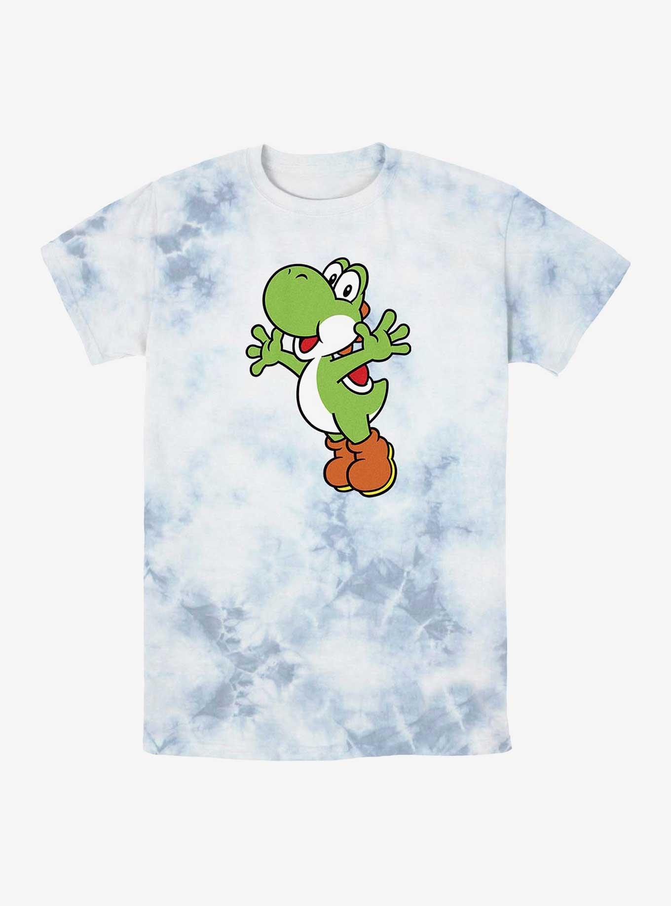 Nintendo Super Mario Bros. Yoshi Jump Tie-Dye T-Shirt, WHITEBLUE, hi-res