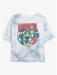Marvel Gals Womens Tie-Dye Crop T-Shirt, WHITEBLUE, hi-res