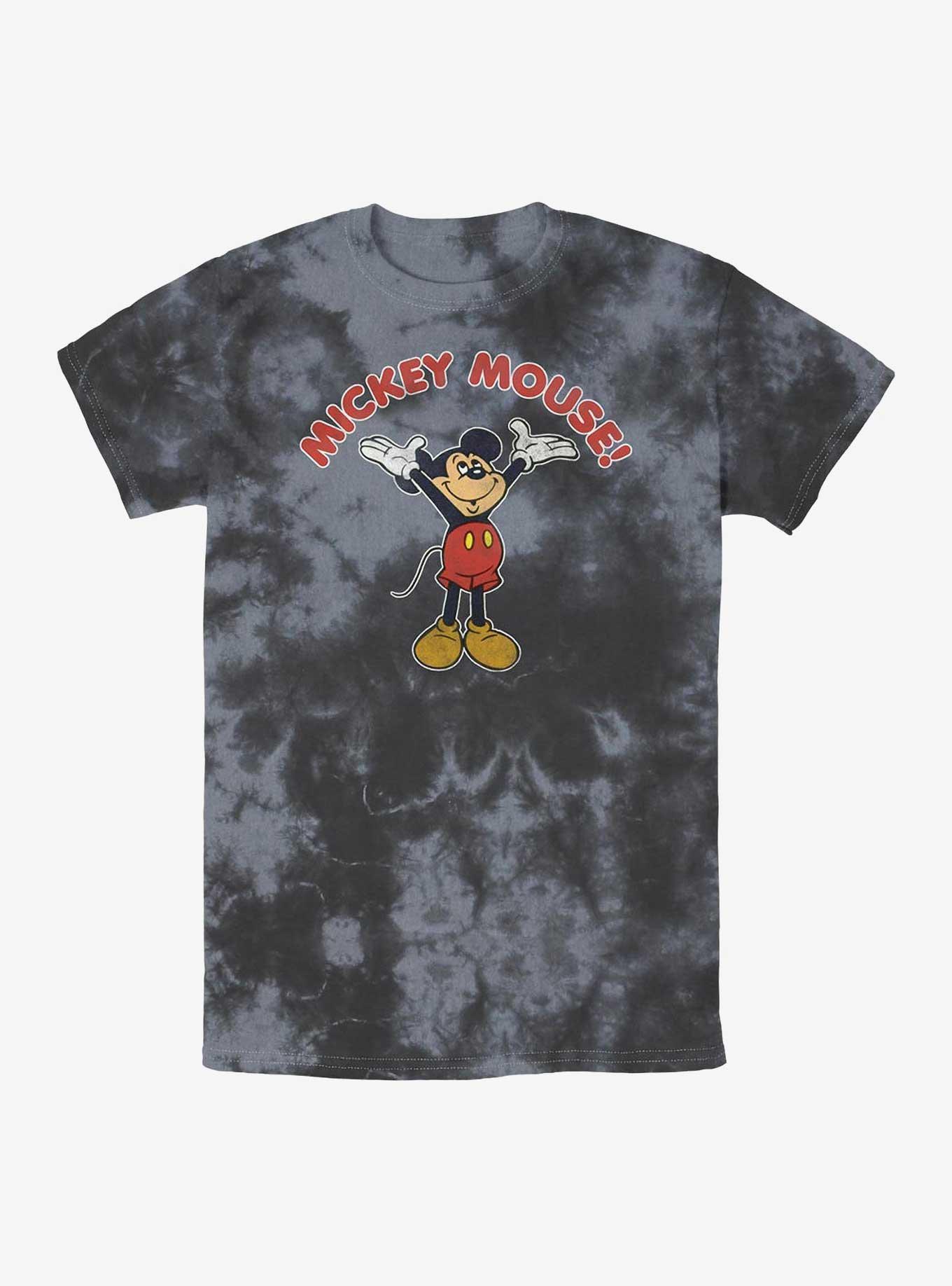 Disney Mickey Mouse Retro Tie-Dye T-Shirt, BLKCHAR, hi-res