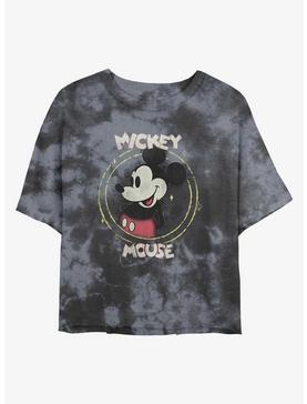 Disney Mickey Mouse Happy Classic Womens Tie-Dye Crop T-Shirt, , hi-res