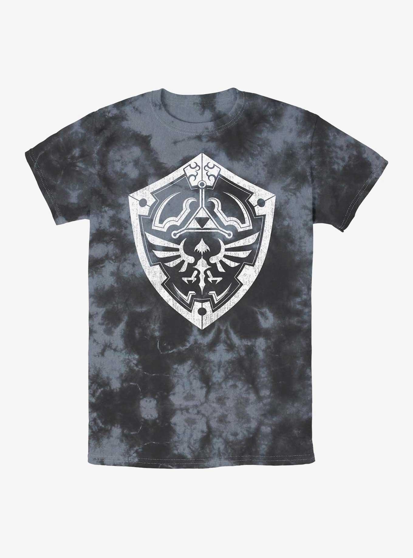 Nintendo The Legend Of Zelda Hylian Shield Tie-Dye T-Shirt, BLKCHAR, hi-res