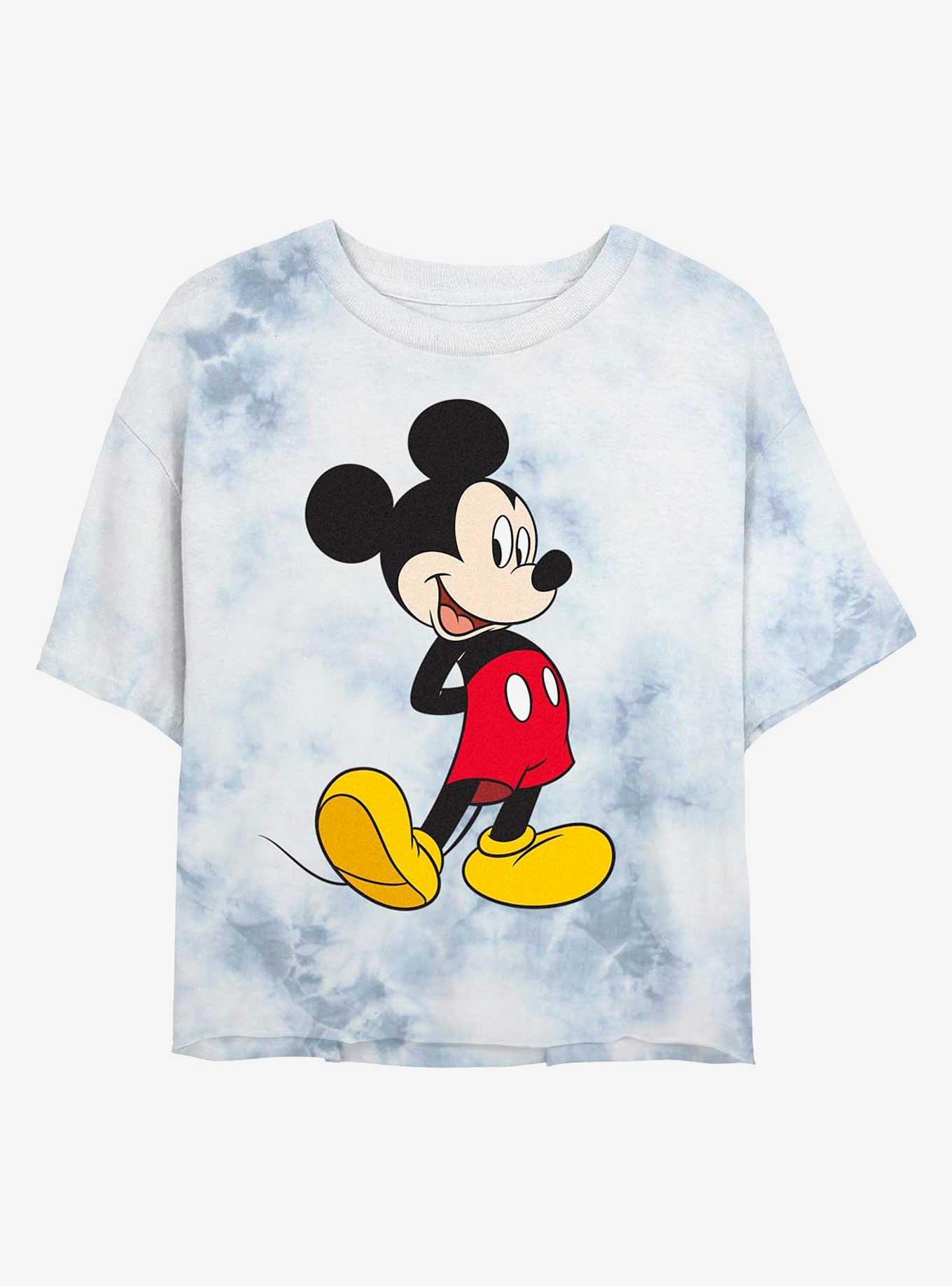 Disney Mickey Mouse Traditional Womens Tie-Dye Crop T-Shirt, , hi-res