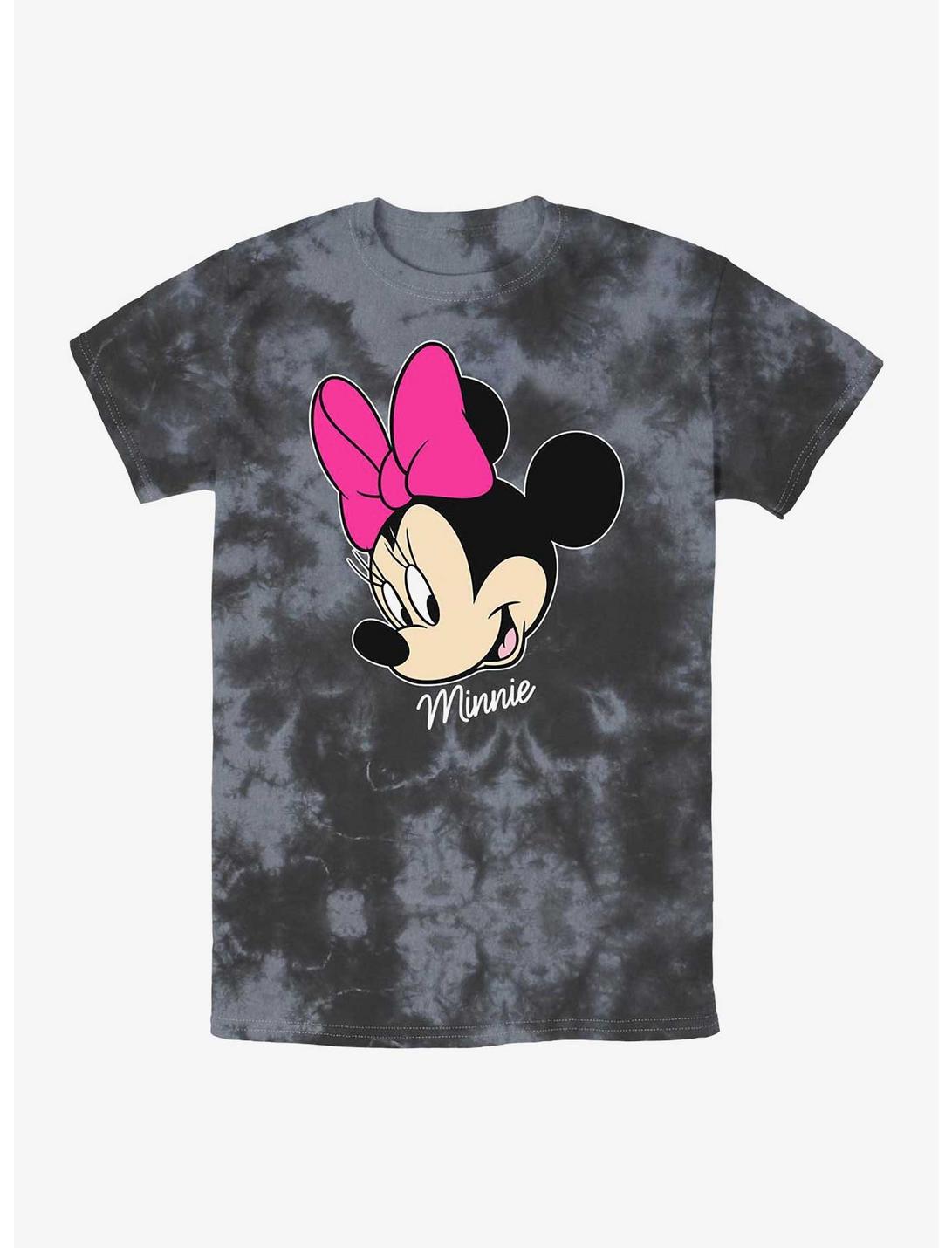 Disney Minnie Mouse Big Face Tie-Dye T-Shirt, BLKCHAR, hi-res
