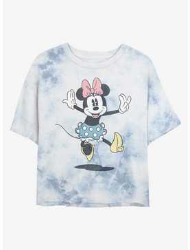 Disney Minnie Mouse Jump Womens Tie-Dye Crop T-Shirt, , hi-res