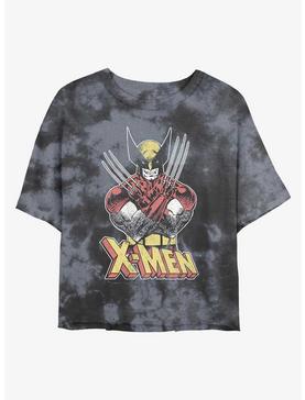 Marvel X-Men Vintage Wolverine Womens Tie-Dye Crop T-Shirt, , hi-res