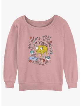 Adventure Time Jake Sketch Girls Slouchy Sweatshirt, , hi-res
