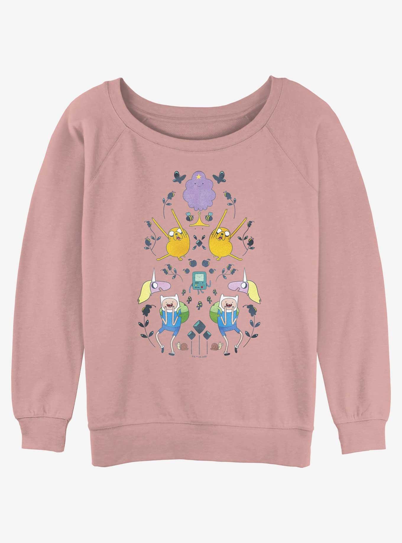 Adventure Time Finn and Friends Symmetry Tower Girls Slouchy Sweatshirt, , hi-res